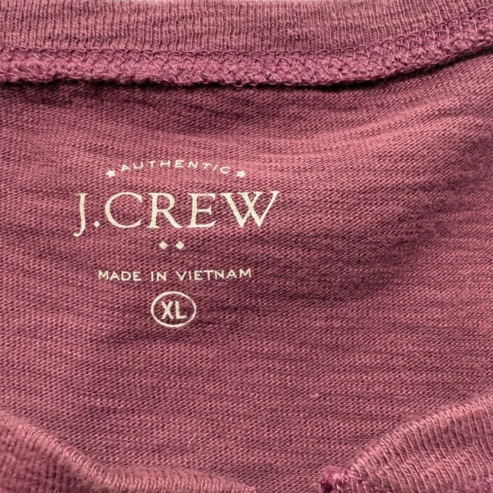 J.Crew Henley Shirt Mens XL Slub Cotton Casual Preppy Outdoors Basic Soft Rugged